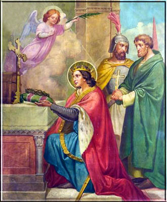 King Louis IX Carrying the Crown of Thorns, French