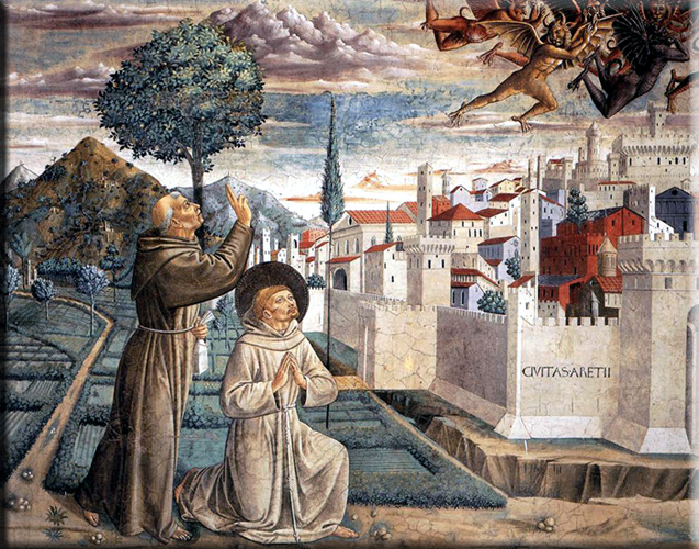 St. Francis Of Assisi And His Confrontations With The Devil.